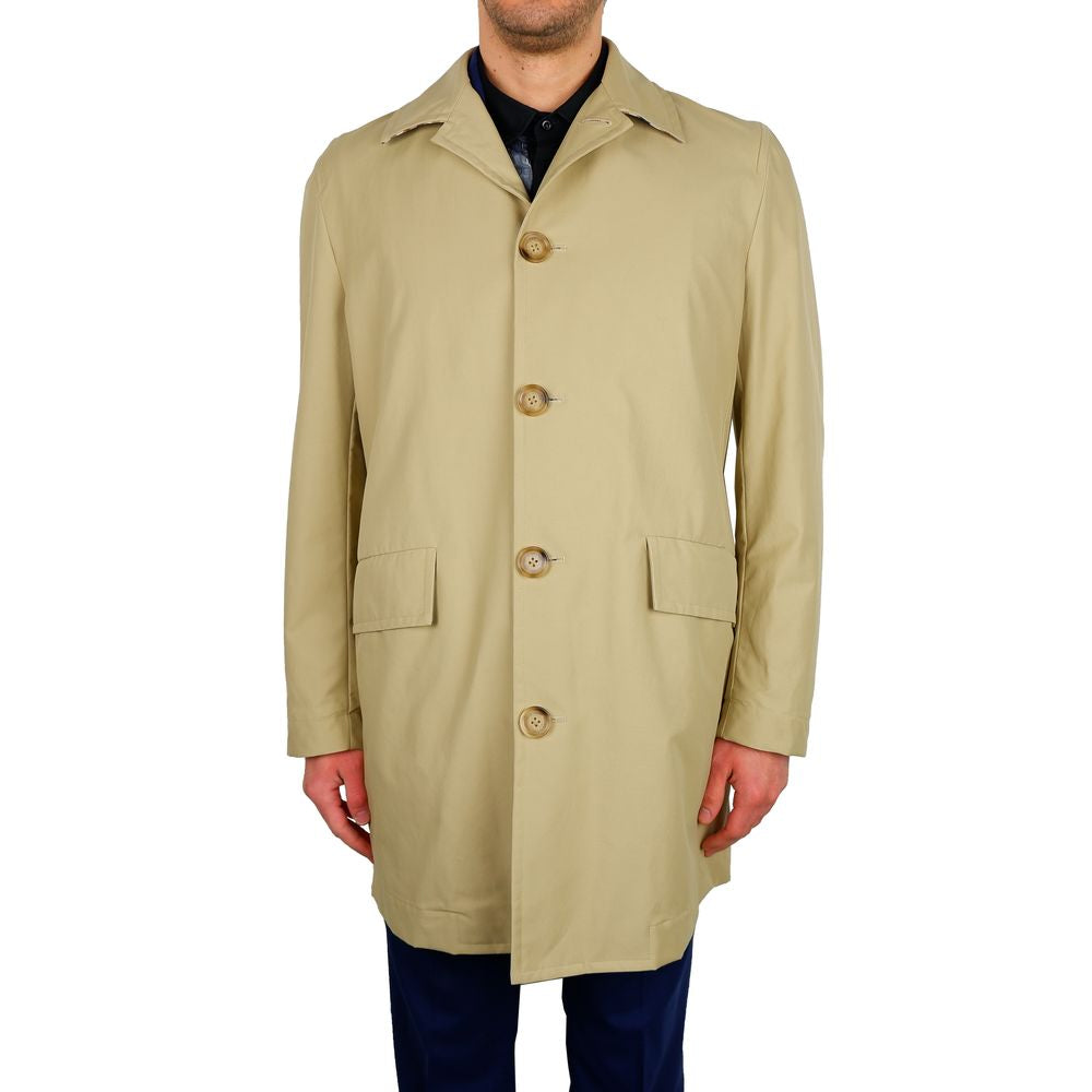Classic Beige Trench Coat - Timeless Elegance - ventzia
