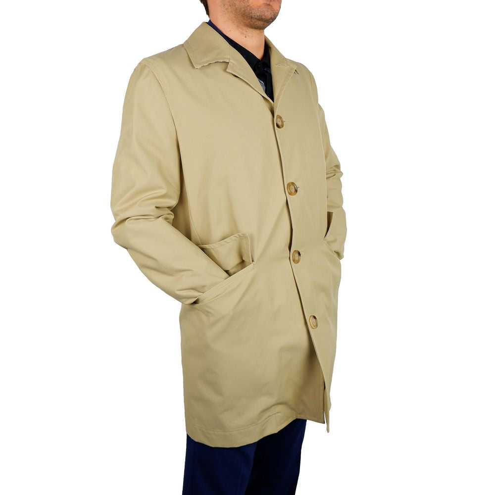 Classic Beige Trench Coat - Timeless Elegance - ventzia