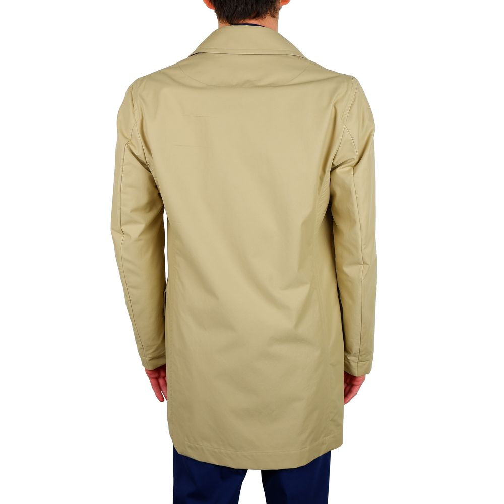 Classic Beige Trench Coat - Timeless Elegance - ventzia