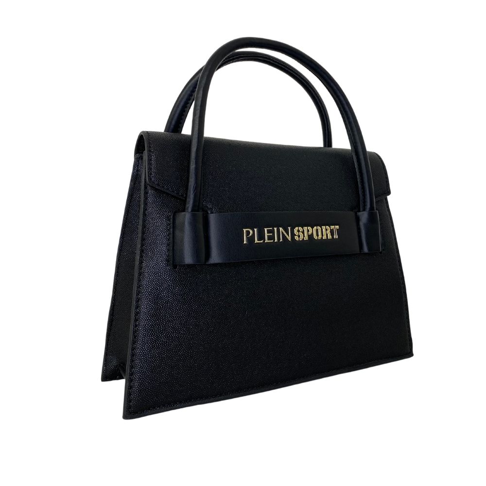 Black Polyethylene Women Handbag - ventzia