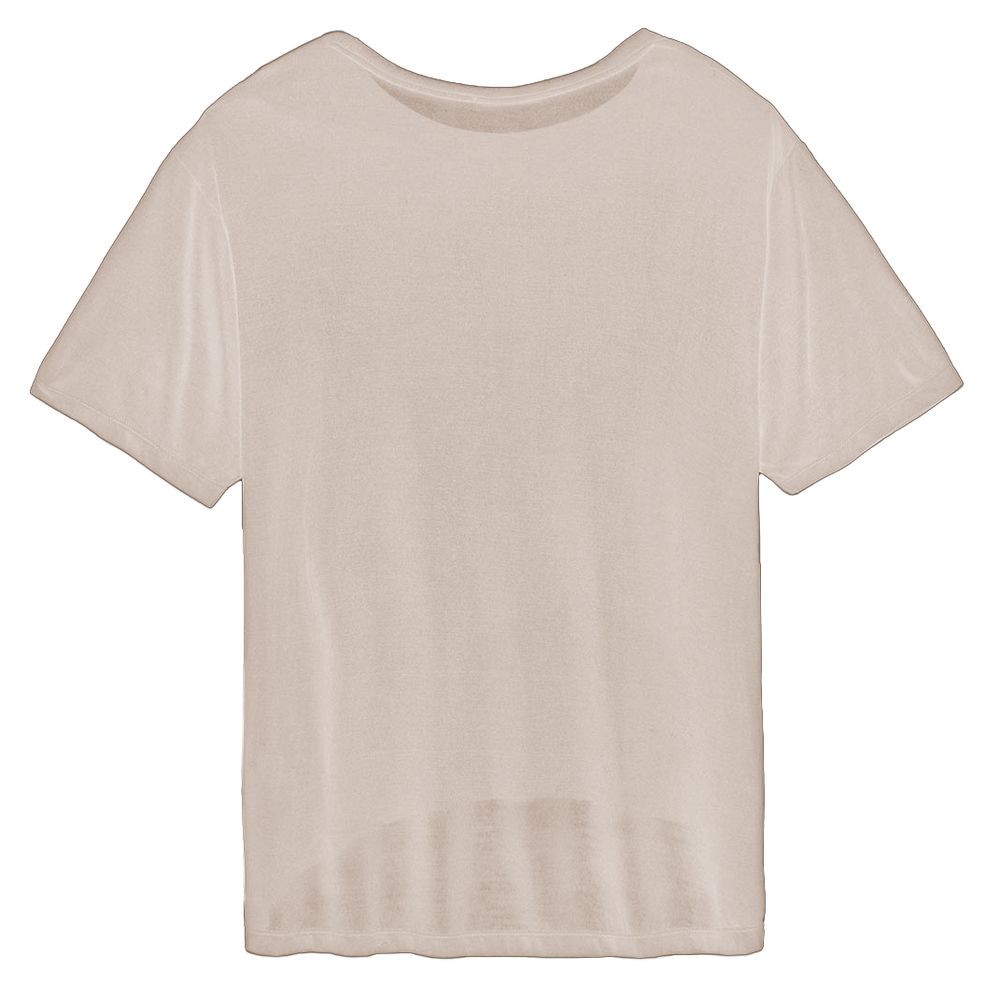Beige Modal Women T-Shirt - ventzia