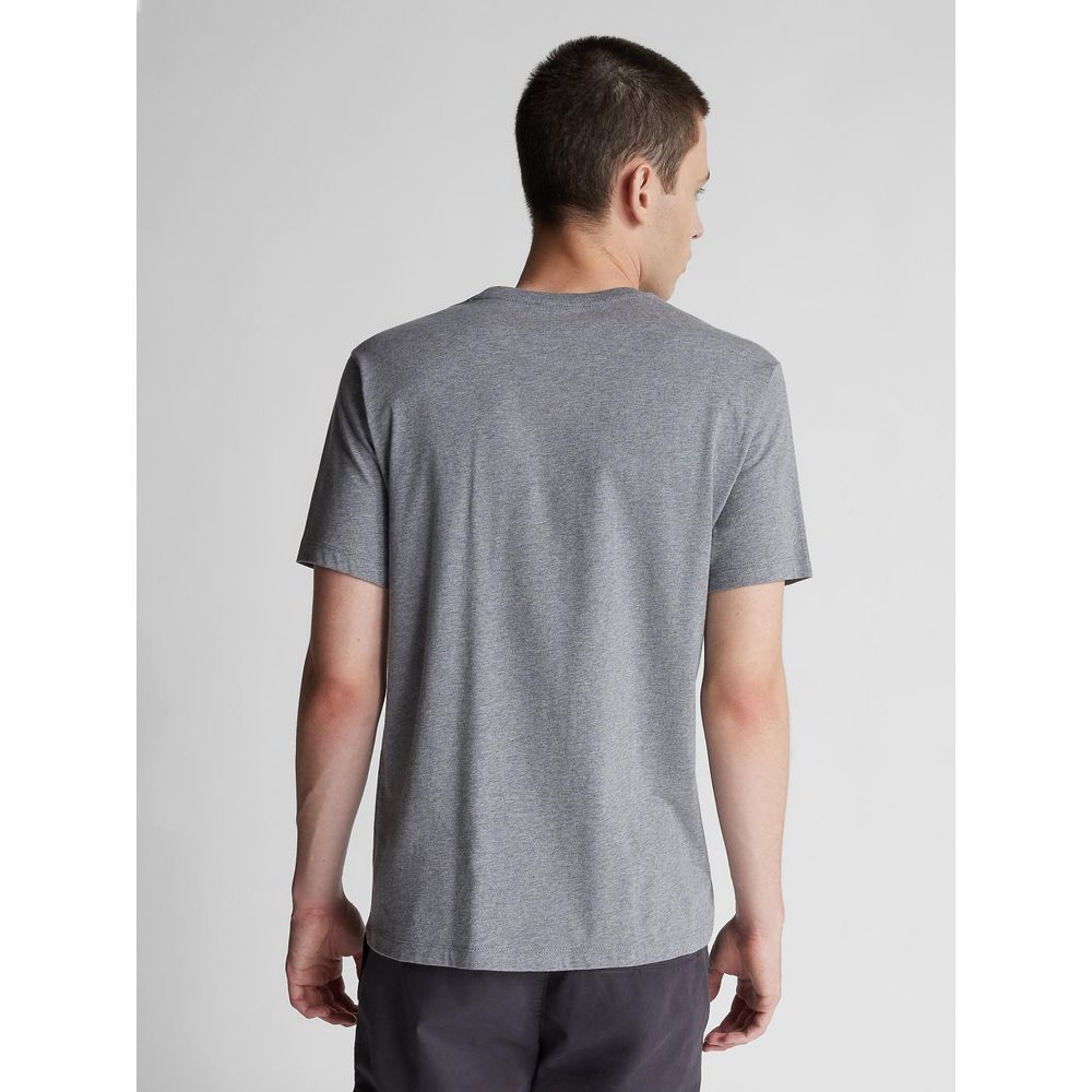 Gray Cotton Men T-Shirt - ventzia