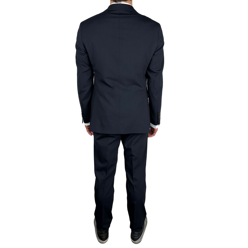 Blue Wool Men's Suit - ventzia
