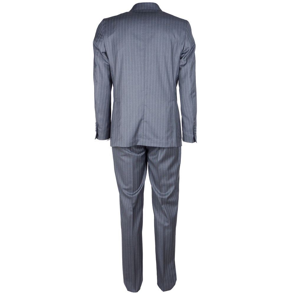 Gray Wool Men Suit - ventzia