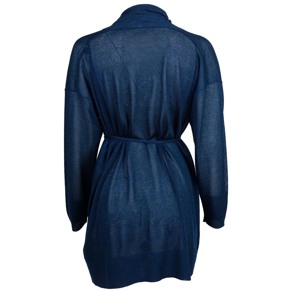 Blue Viscose Dress - ventzia