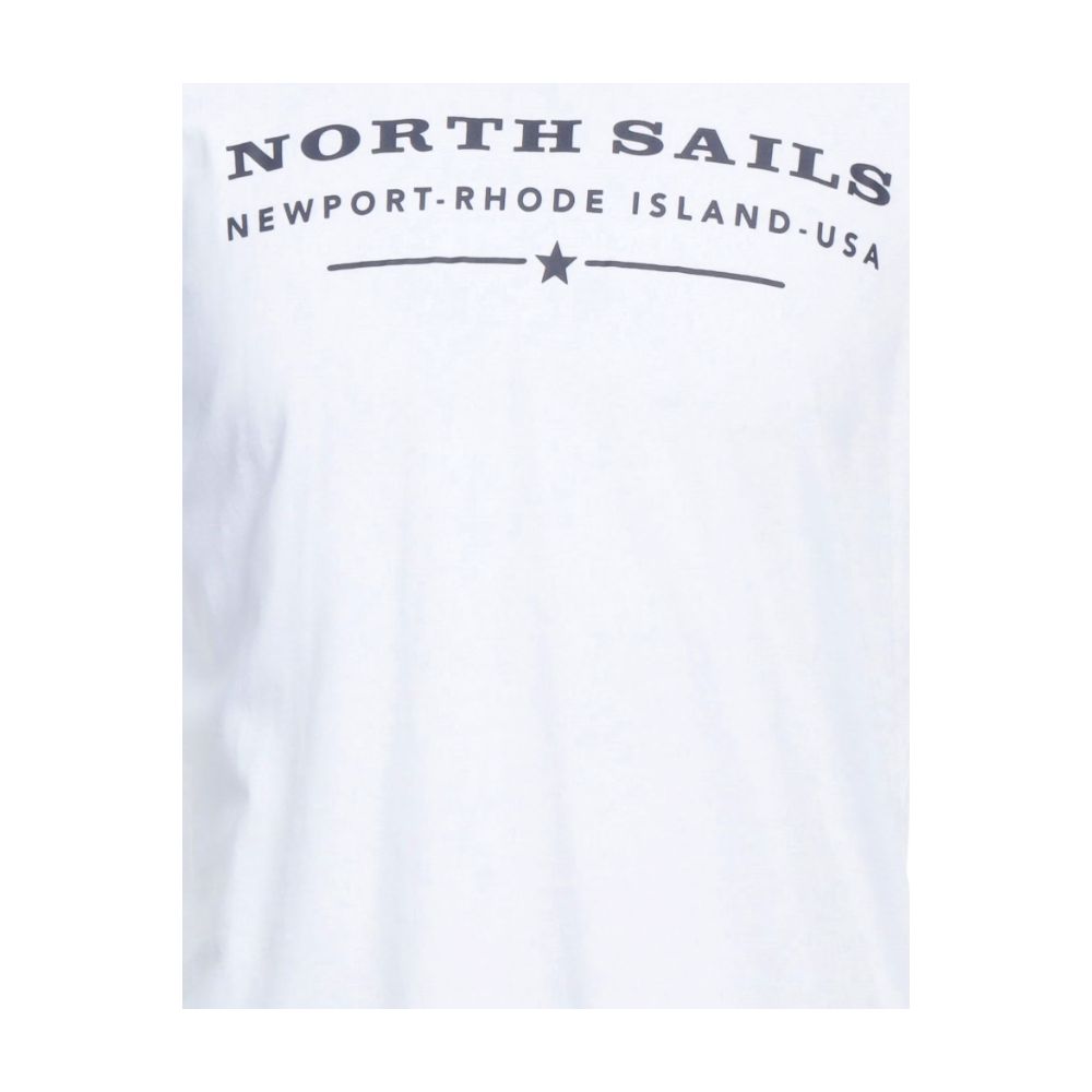 Elegant White Cotton Tee with Chest Print - ventzia