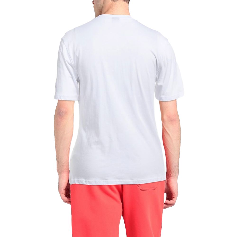 Elegant White Cotton Logo Tee - ventzia