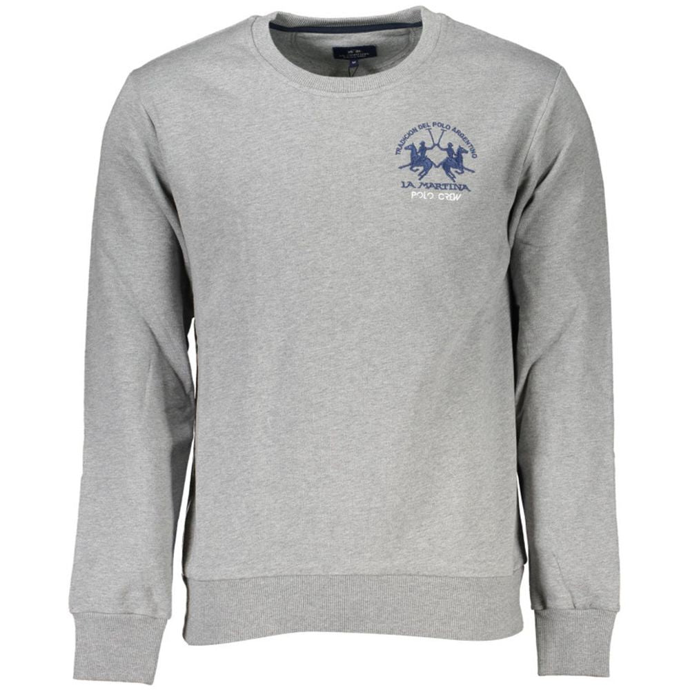Embroidered Cotton Crewneck Sweater - ventzia