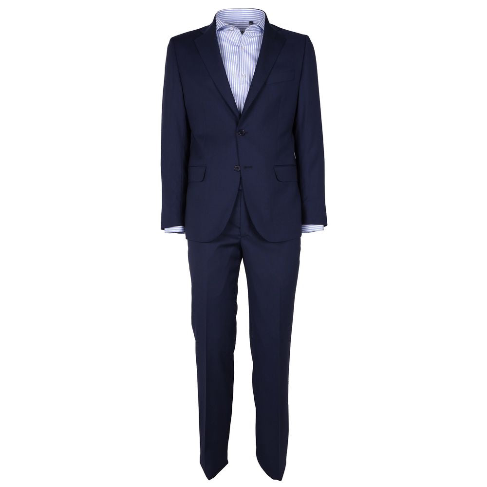 Blue Wool Men's Suit - ventzia