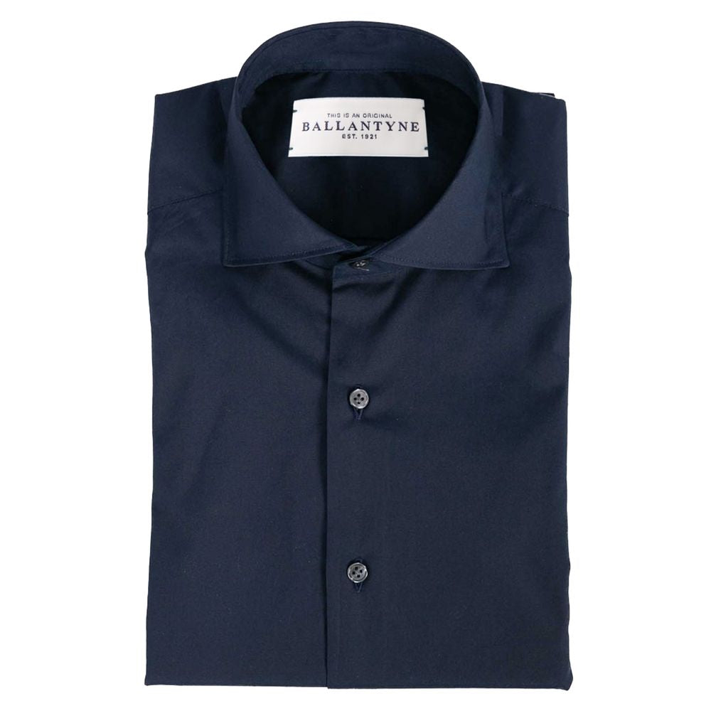 Blue Cotton Men's Shirt - ventzia
