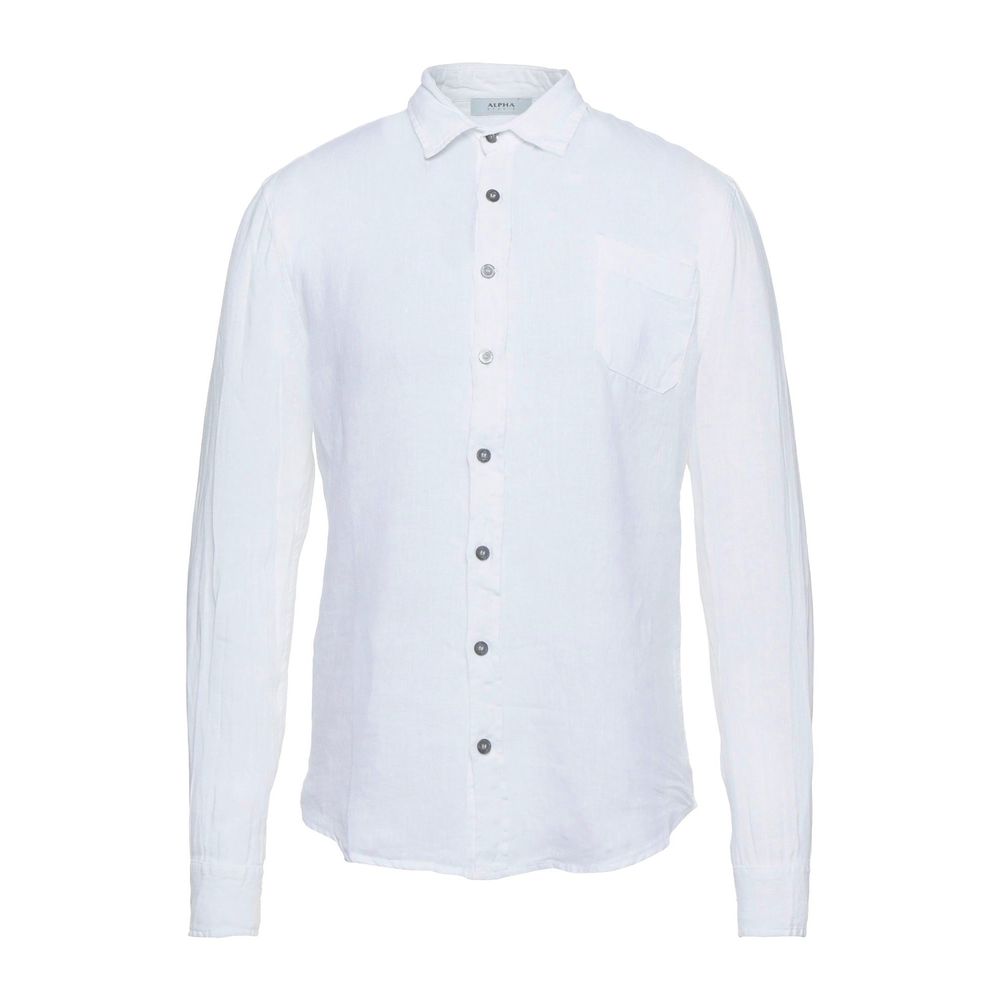 Elegant White Linen Shirt for Men - ventzia