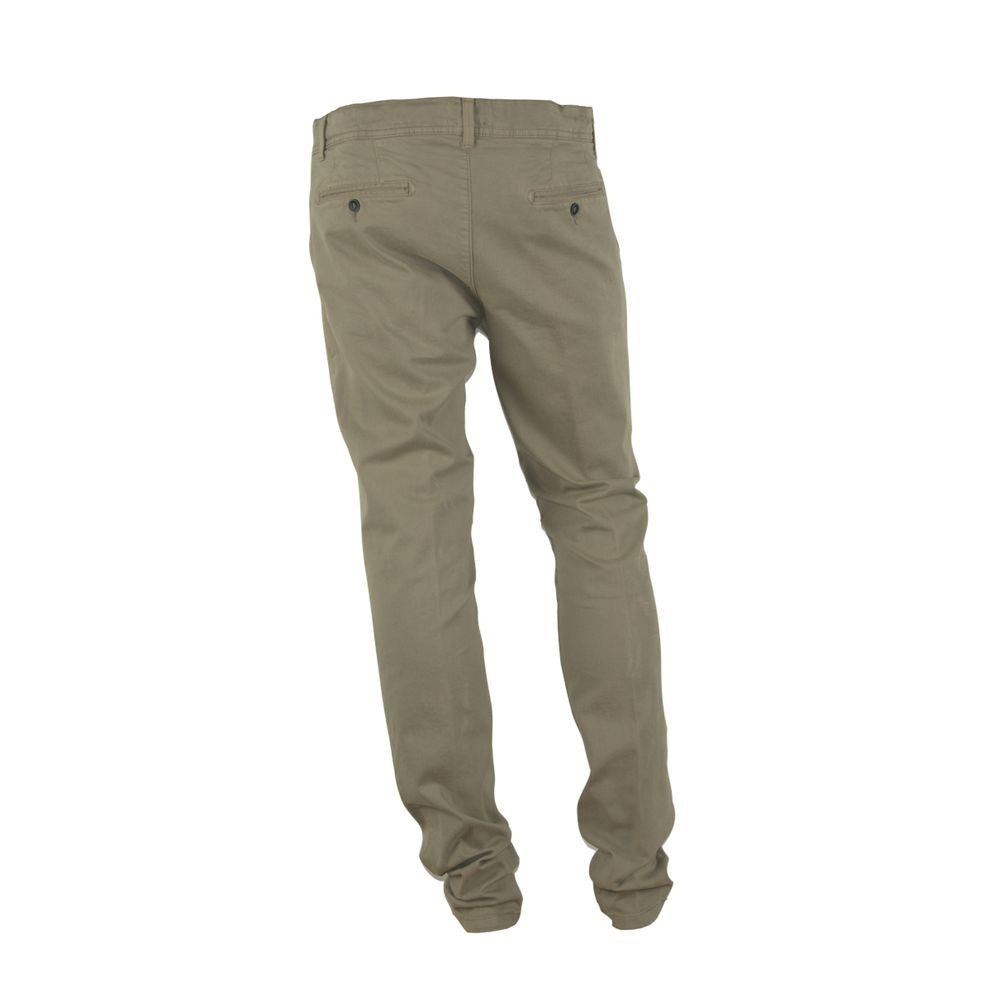 Chic Beige Cotton Blend Winter Pants - ventzia