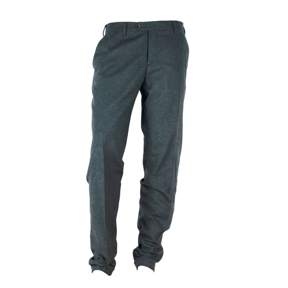 Elegantly Tailored Gray Winter Trousers - ventzia