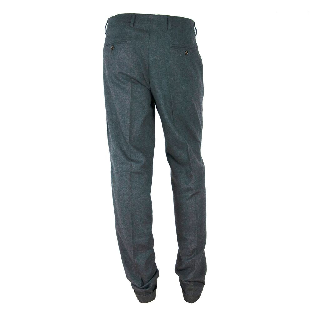 Elegantly Tailored Gray Winter Trousers - ventzia