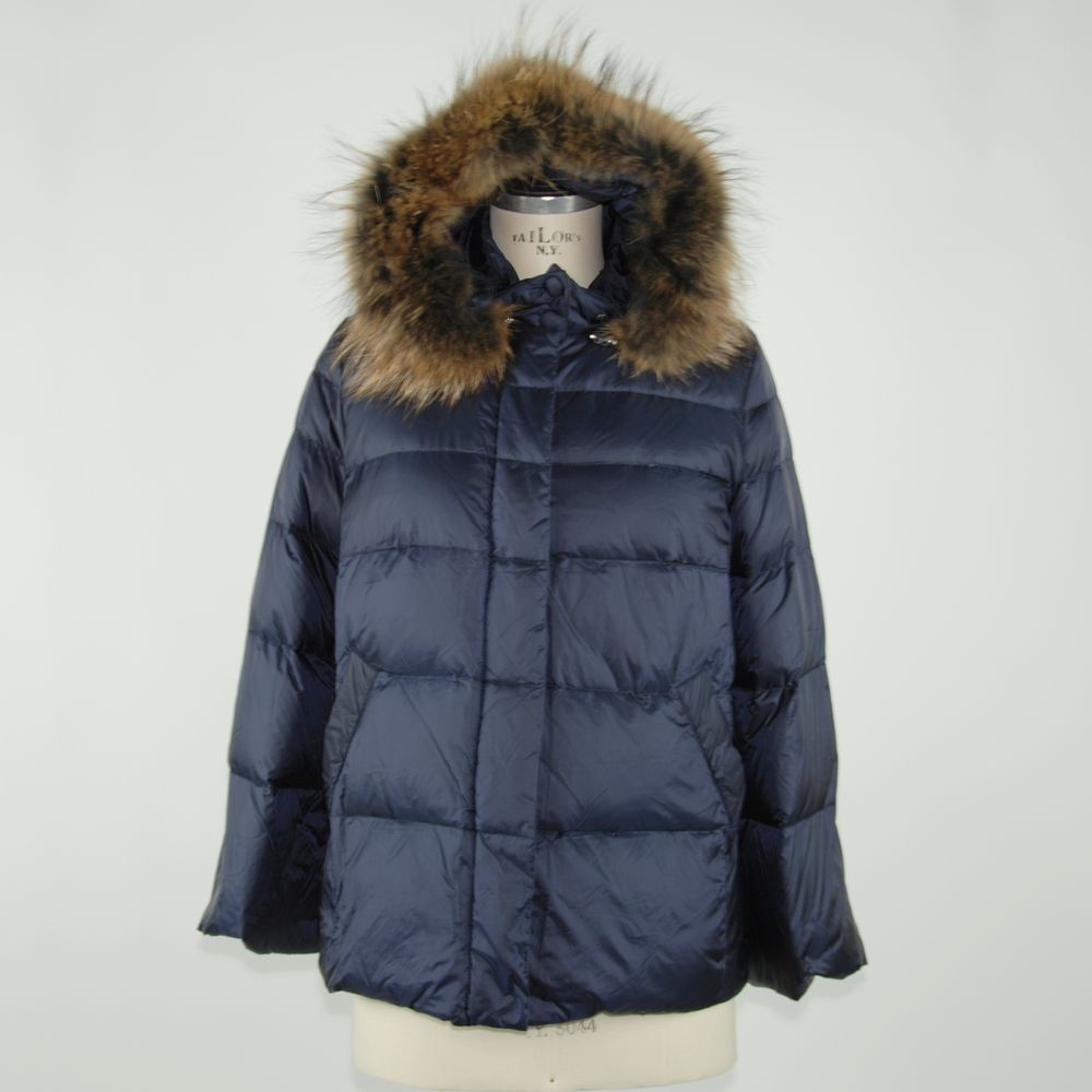 Blue Polyamide Women Jacket - ventzia