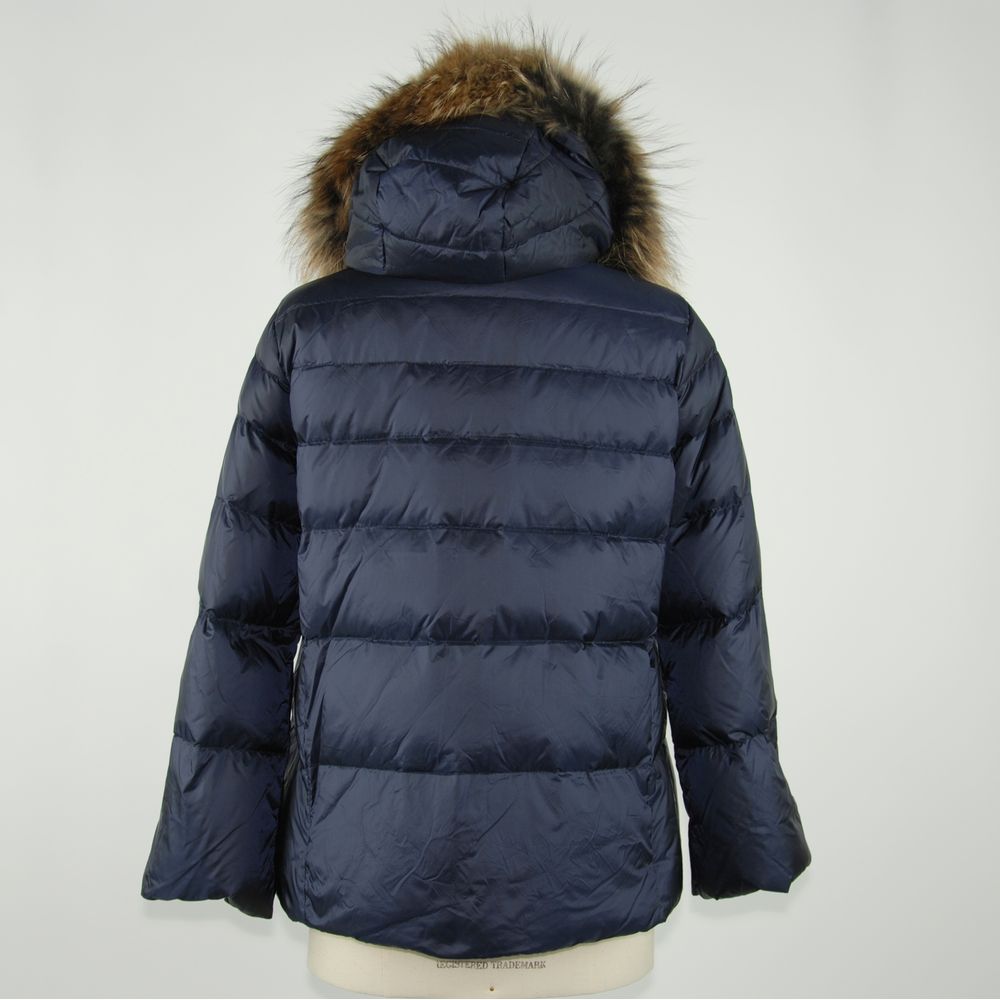 Blue Polyamide Women Jacket - ventzia