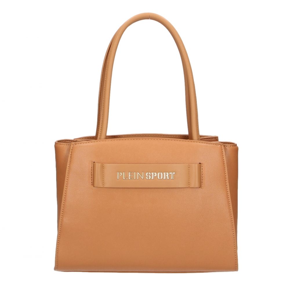 Brown Polyethylene Women Shoulder Bag - ventzia