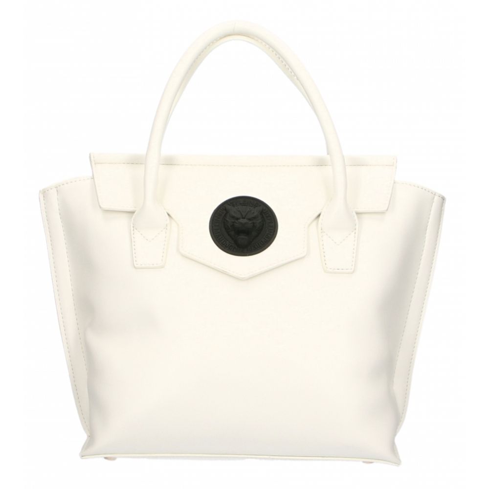 Elegant White Handbag With Magnetic Closure - ventzia