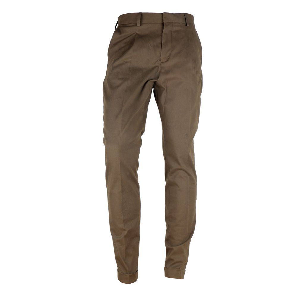 Brown Wool Men's Trousers - ventzia