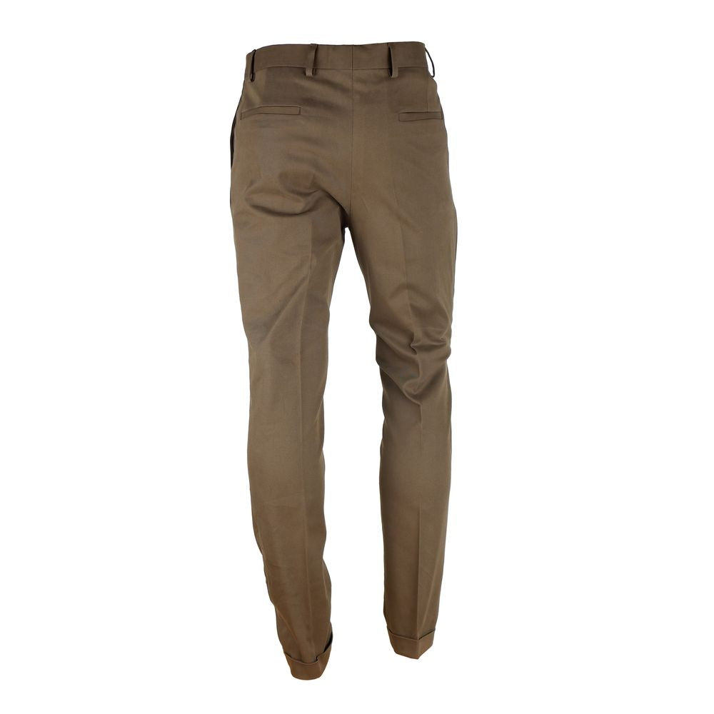 Brown Wool Men's Trousers - ventzia