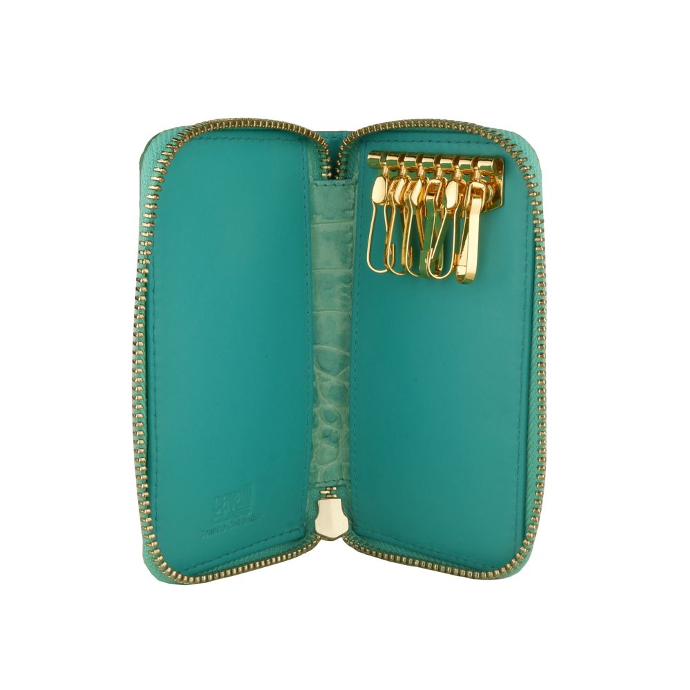 Light Blue Calfskin Women Keychain - ventzia