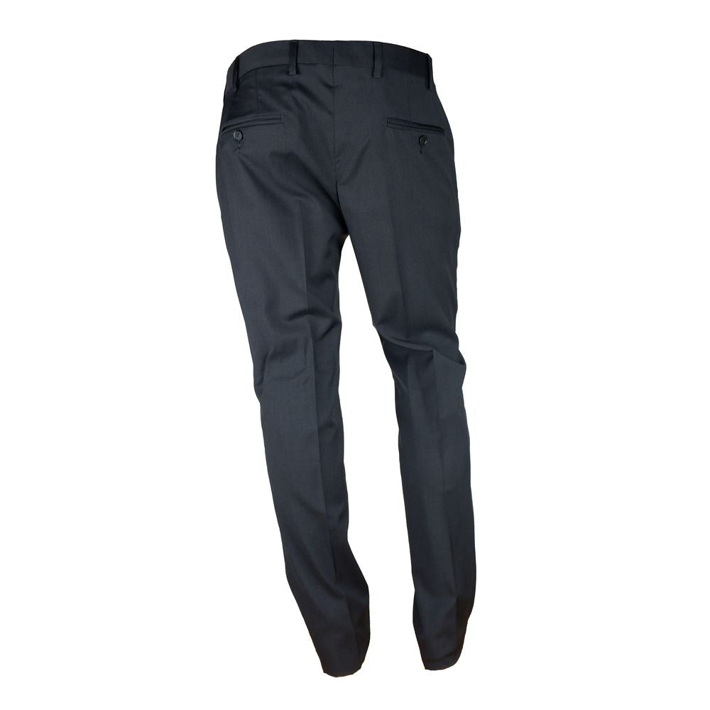 Black Wool Men Suit - ventzia