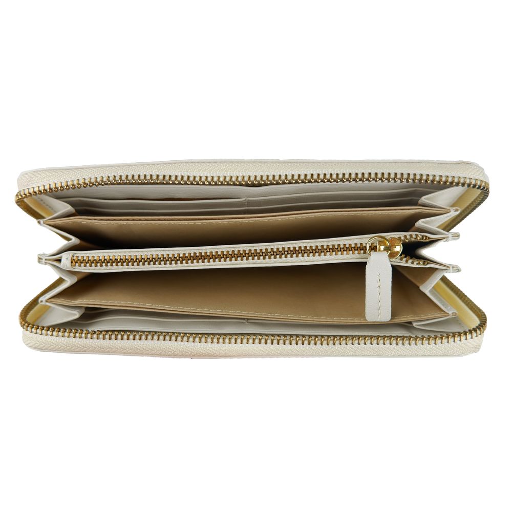 White Calfskin Women Wallet - ventzia