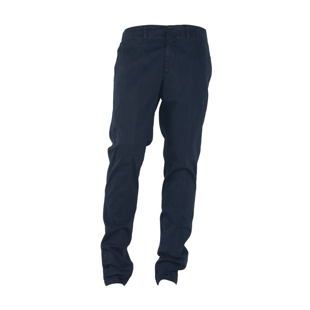 Elegant Blue Winter Trousers - ventzia