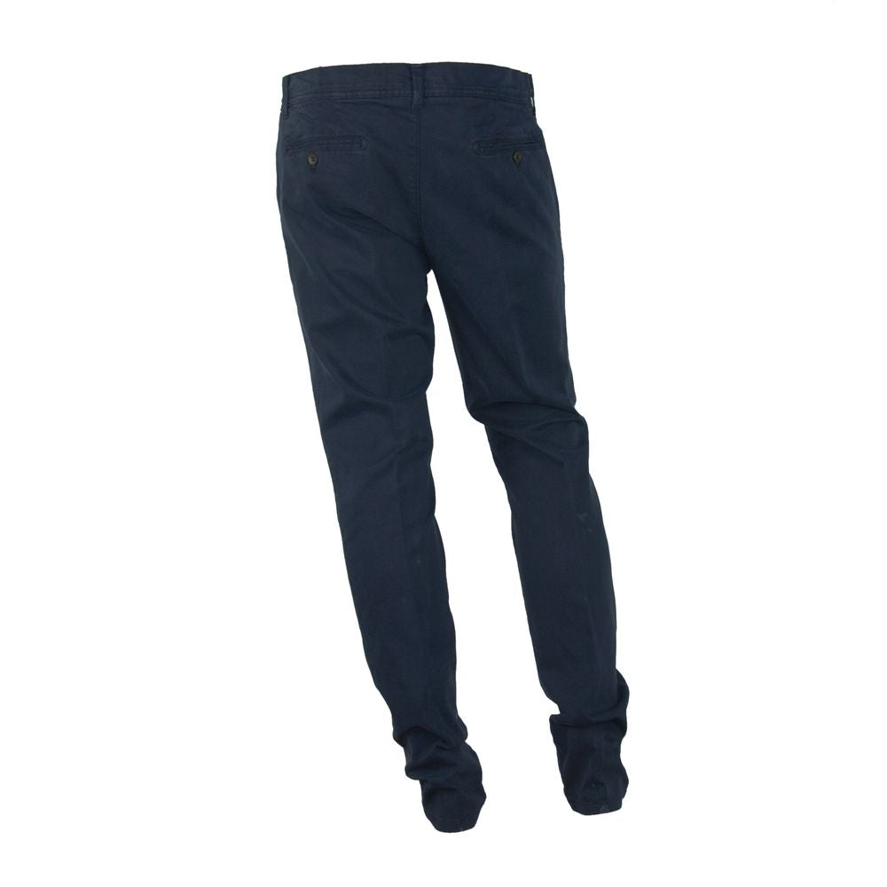 Elegant Blue Winter Trousers - ventzia