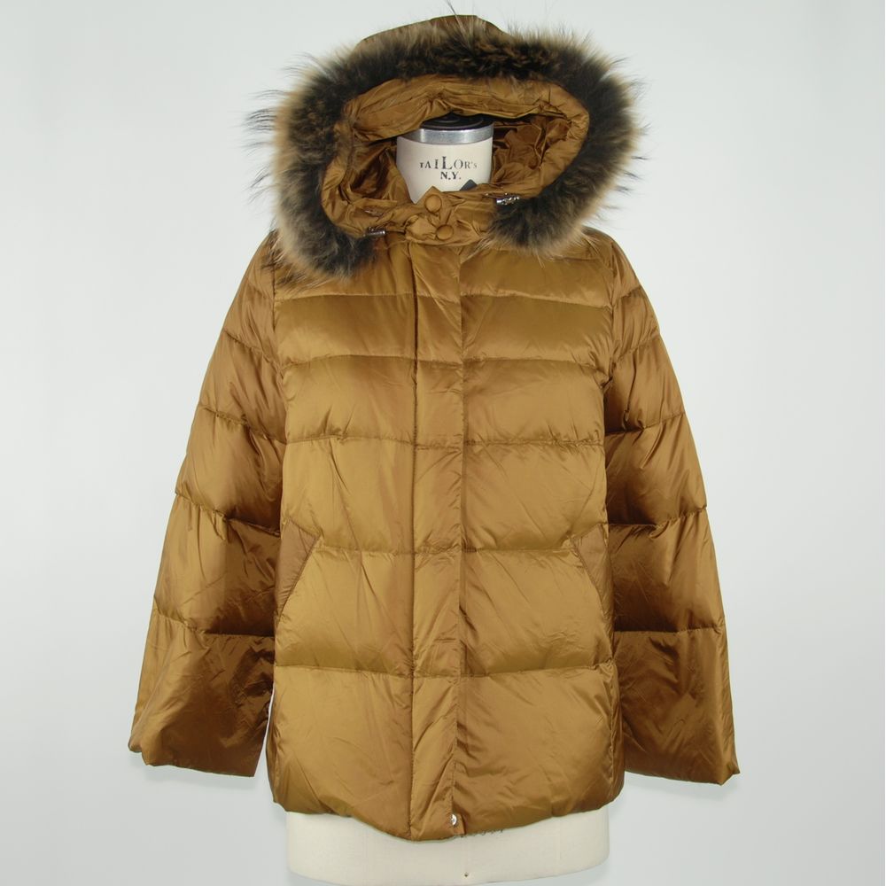 Yellow Polyamide Women Coat - ventzia