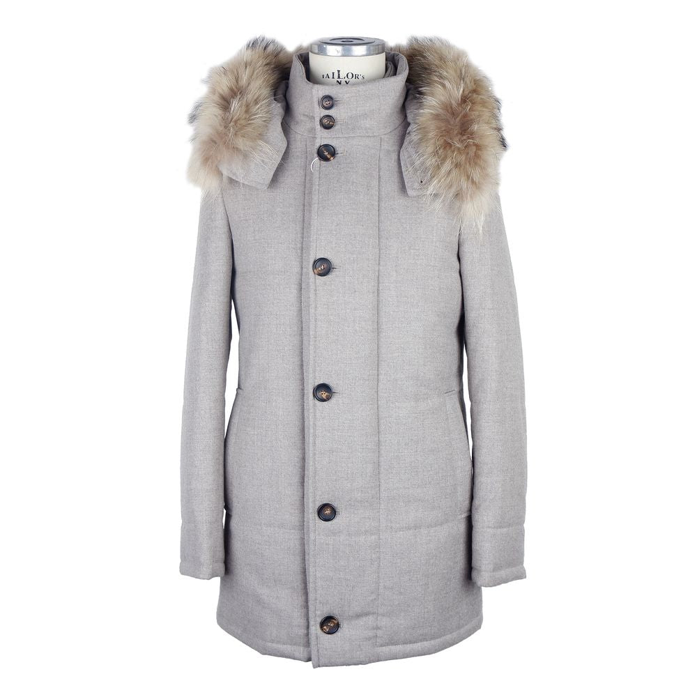 Gray Wool Men Jacket