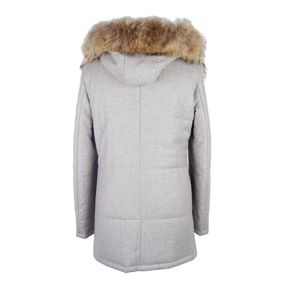 Gray Wool Men Jacket