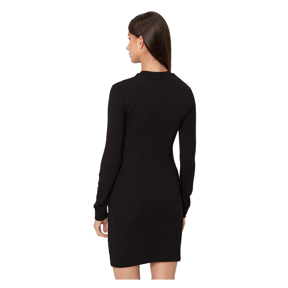 Chic Cotton Blend Logo Dress - ventzia
