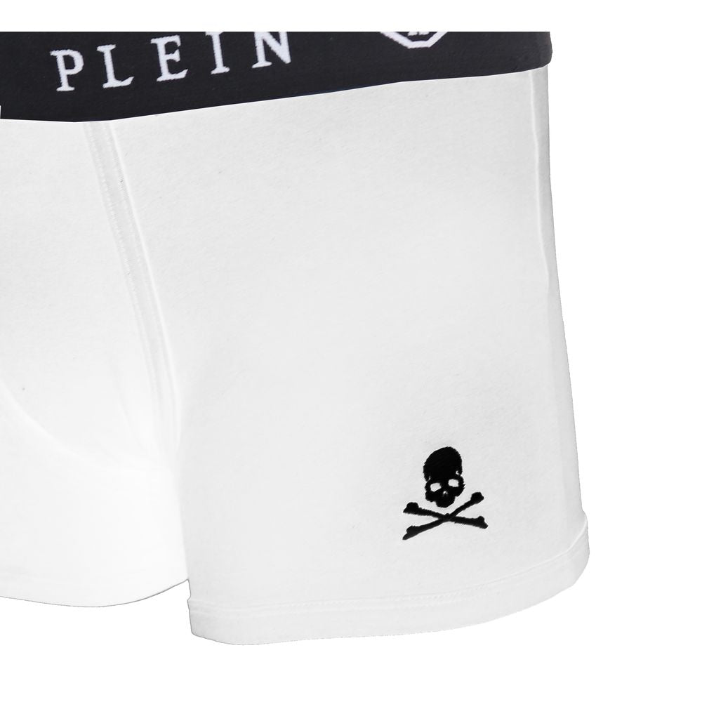 White Cotton Men's Boxer - ventzia