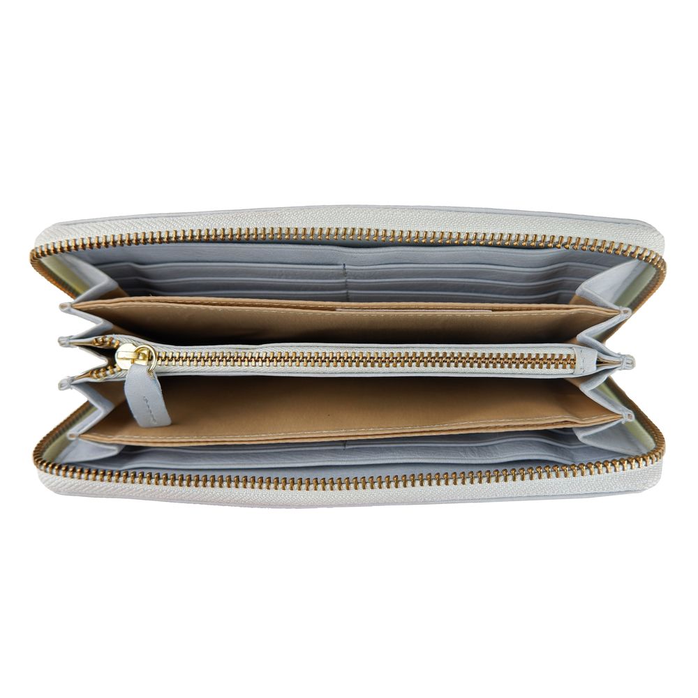 Gray Calfskin Women Wallet - ventzia