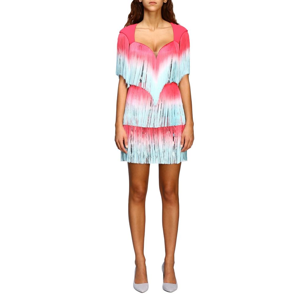 Pink Polyester Women Dress - ventzia