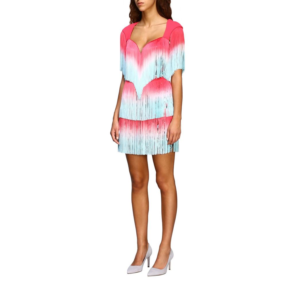 Pink Polyester Women Dress - ventzia
