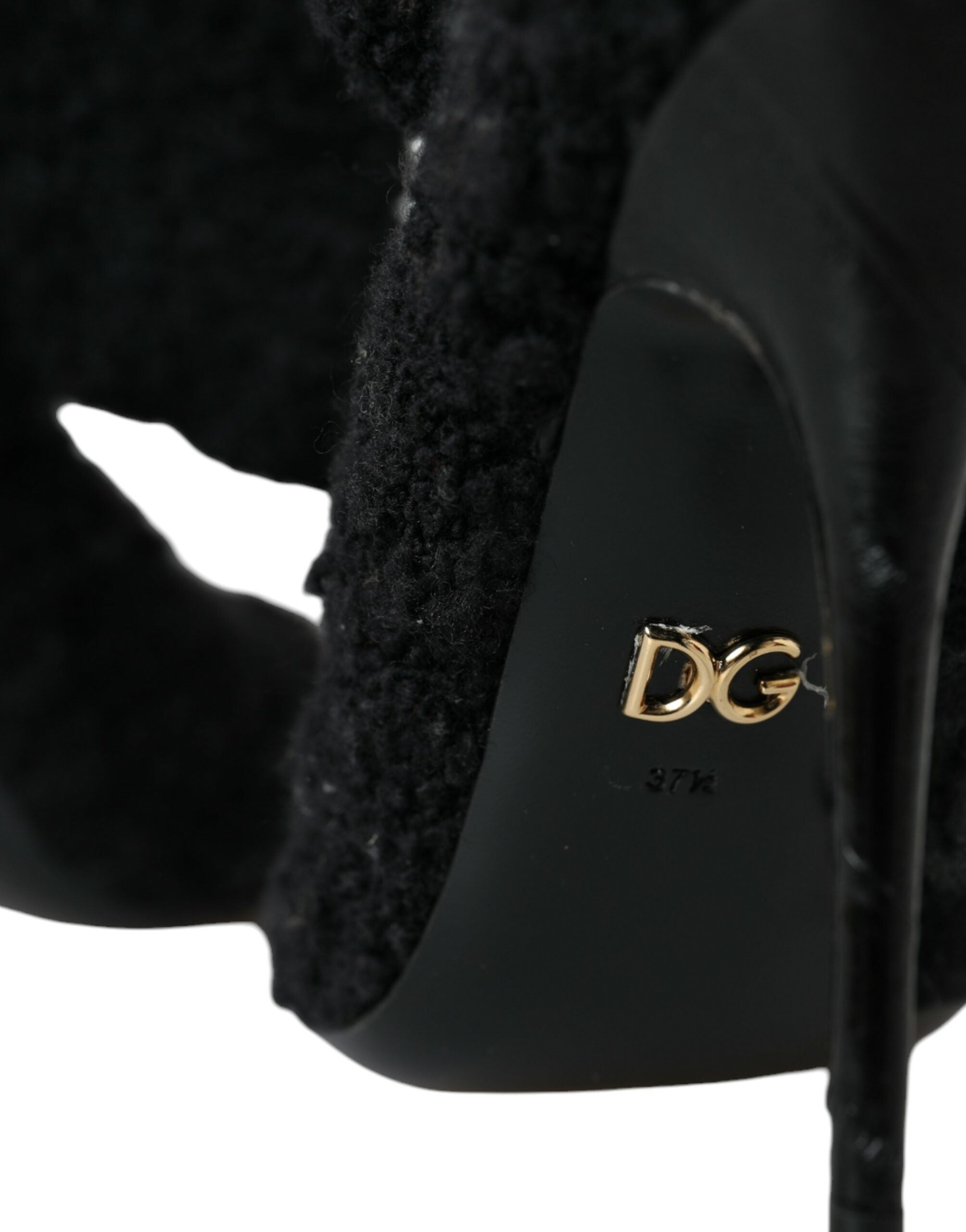 Black Stiletto Heels Mid Calf Boots Shoes - ventzia