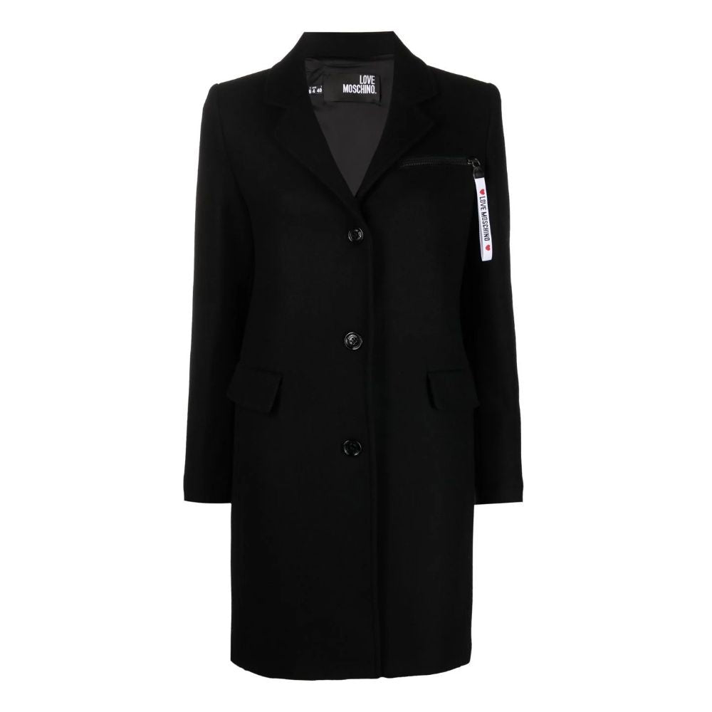 Black Wool Jackets & Coat - ventzia