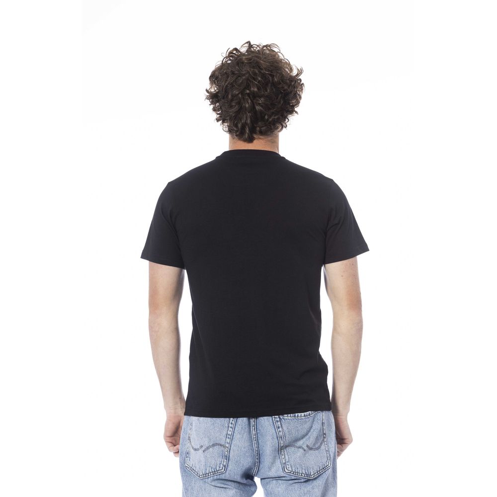 Black Cotton Men T-Shirt - ventzia