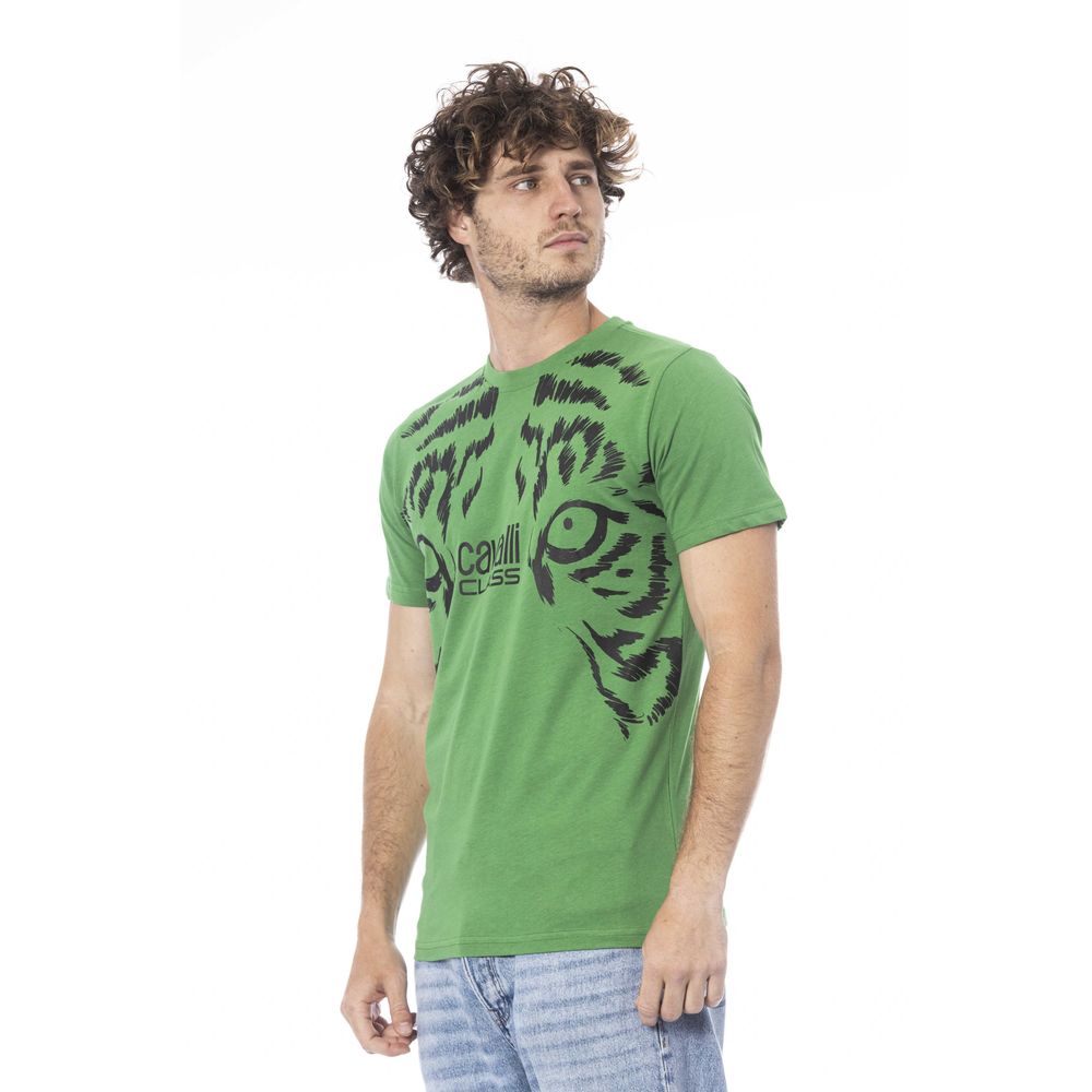 Green Cotton Men T-Shirt - ventzia