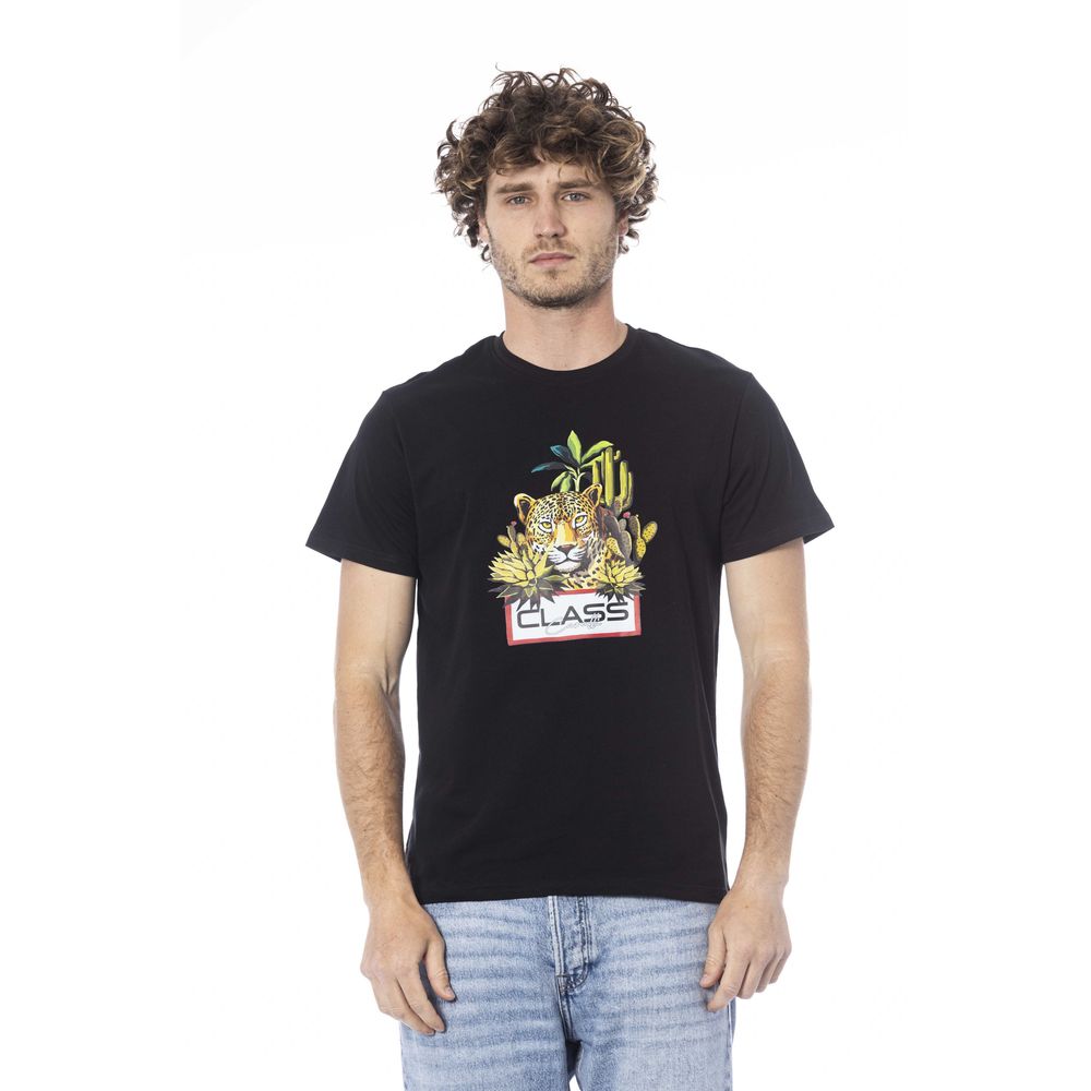 Black Cotton Men T-Shirt - ventzia