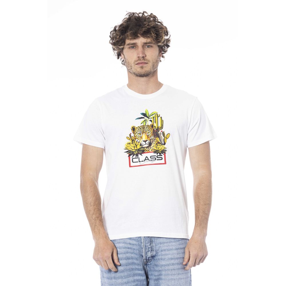 White Cotton Men T-Shirt - ventzia