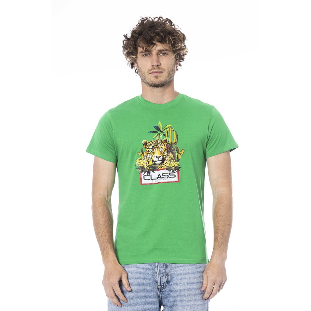 Green Cotton Men T-Shirt - ventzia
