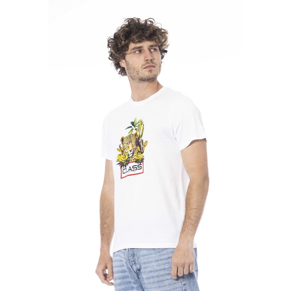 White Cotton Men T-Shirt - ventzia