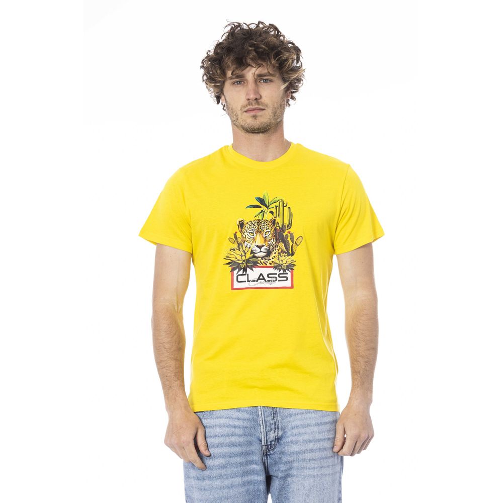 Yellow Cotton Men T-Shirt - ventzia