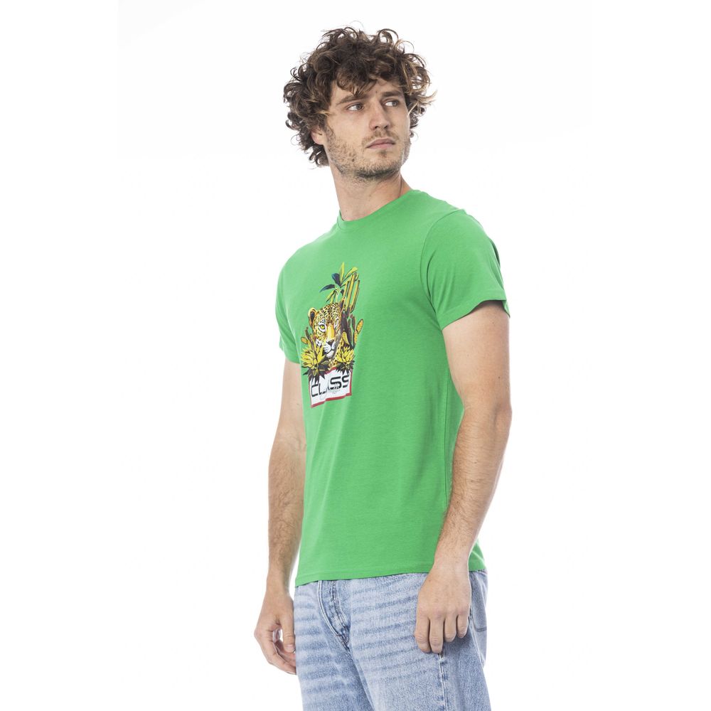 Green Cotton Men T-Shirt - ventzia