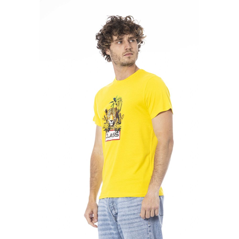 Yellow Cotton Men T-Shirt - ventzia