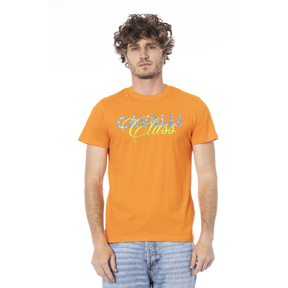 Orange Cotton Men T-Shirt - ventzia
