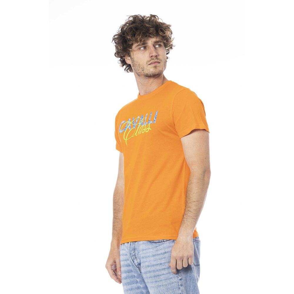 Orange Cotton Men T-Shirt - ventzia